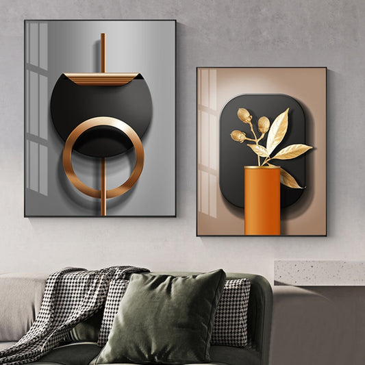 Arthia Designs - Abstract Black Copper Geometric Canvas Art - Review