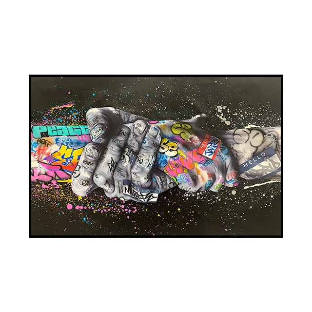 Arthia Designs - Abstract Hand Graffiti Walls Canvas Art - Review