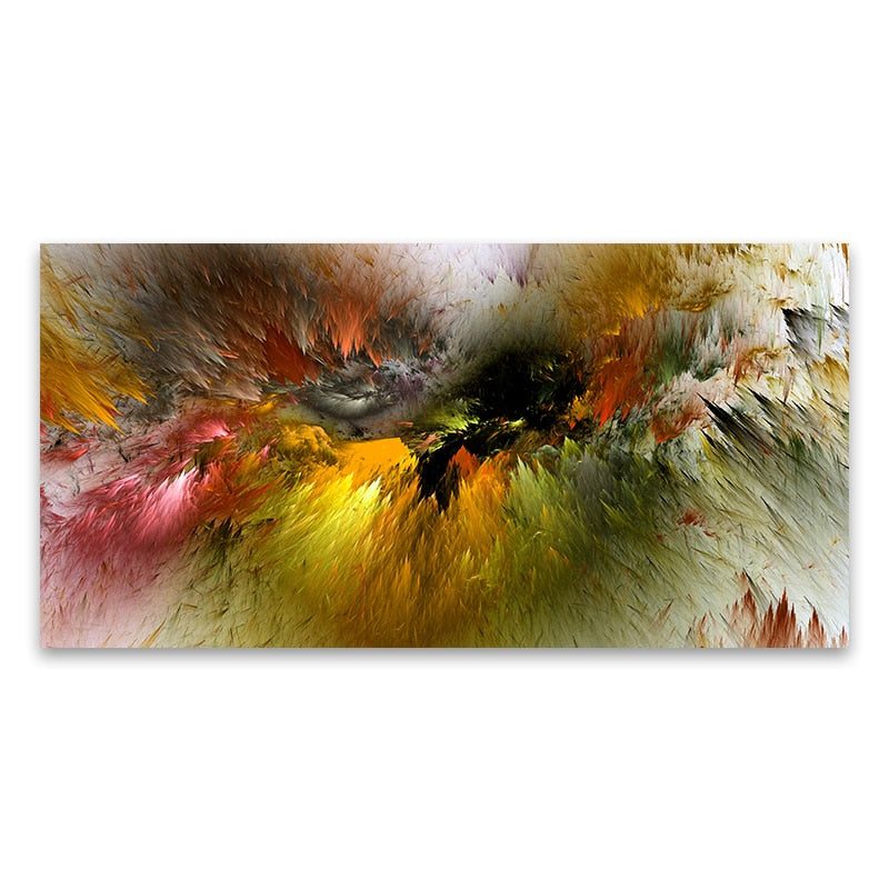 Arthia Designs - Abstract Grey Yellow Cloud Canvas Art - Review