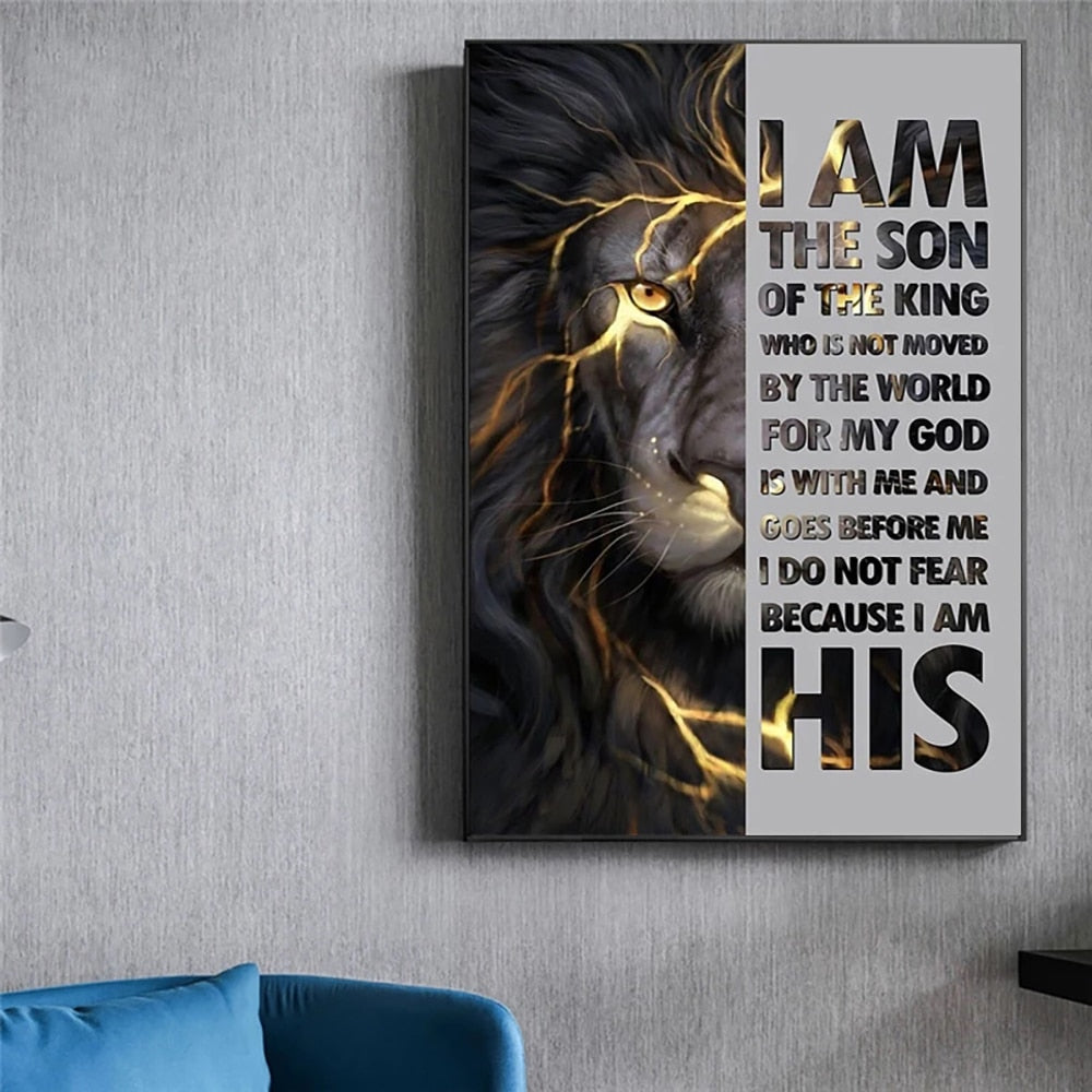 Arthia Designs - Golden Black Lion Motivational Canvas Art - Review