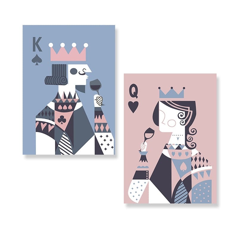 Arthia Designs - King & Queen Card Drinking Canvas Art - Review