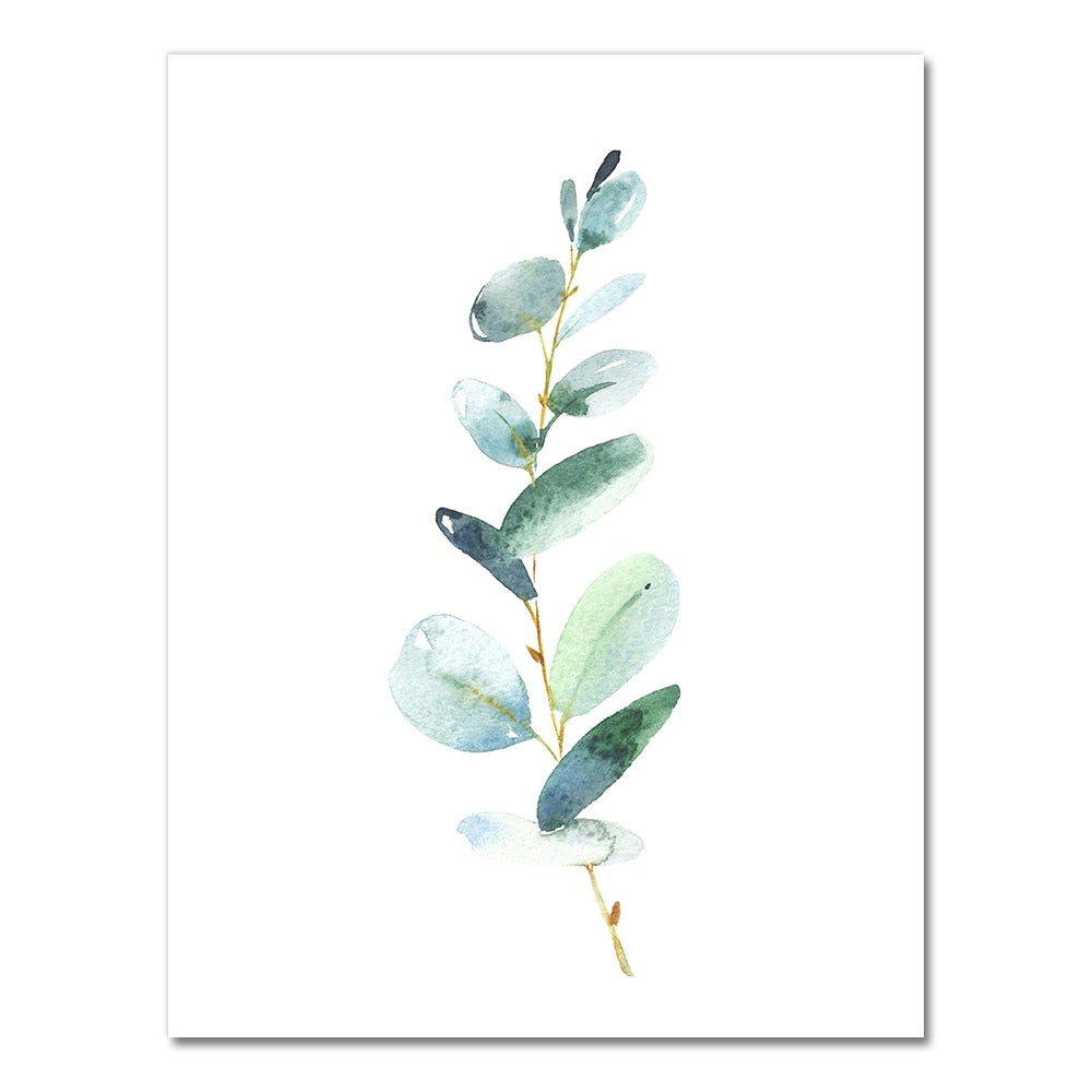 Arthia Designs - Green Floral Leaf Watercolor Canvas Art - Review