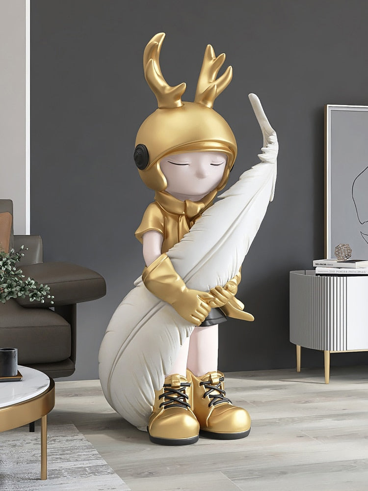 Arthia Designs - Antler Boy with Feather Statue - Review