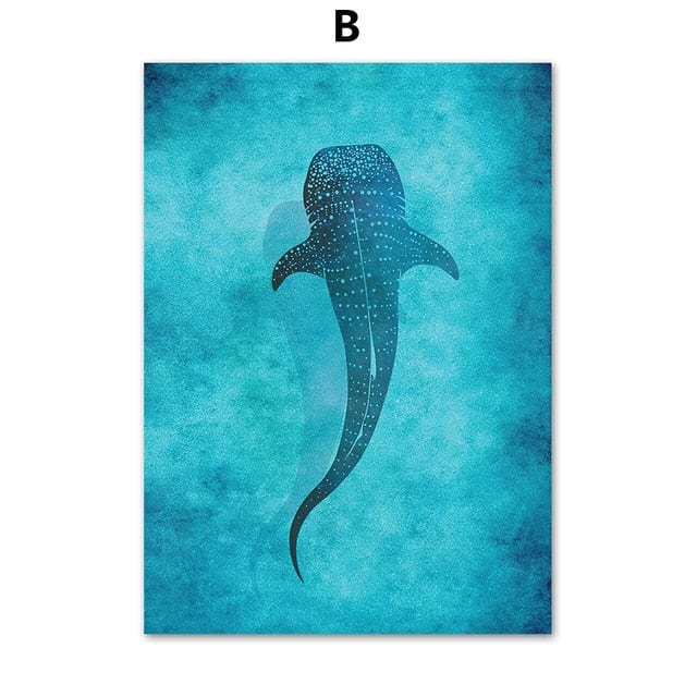 Arthia Designs - Blue Ocean Whales Stingray Canvas Art - Review