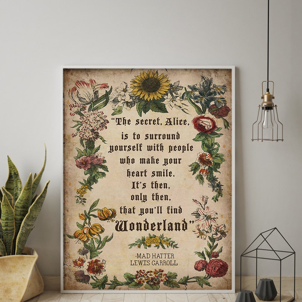 Arthia Designs - Alice In Wonderland Quote Canvas Art - Review