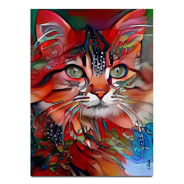 Arthia Designs - Colorful Cute Cat Canvas Art - Review