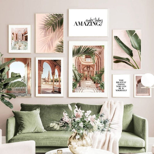 Arthia Designs - Moroccan Luxury Pink Resort Canvas Art - Review