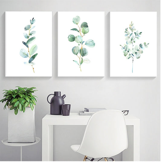 Arthia Designs - Green Floral Leaf Watercolor Canvas Art - Review