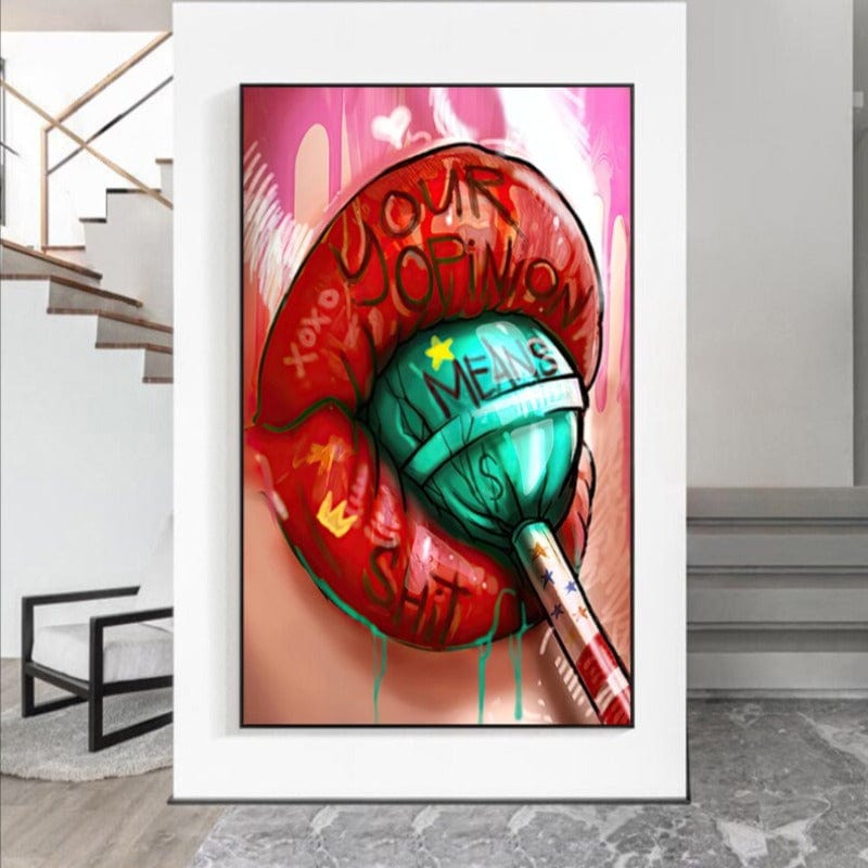 Arthia Designs - Colorful Sexy Seductive Lips Canvas Art - Review