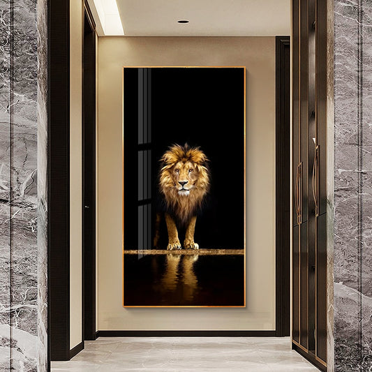 Arthia Designs - Golden Black Lion Canvas Art - Review