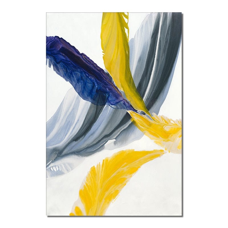 Arthia Designs - Golden Blue Feather Canvas Art - Review