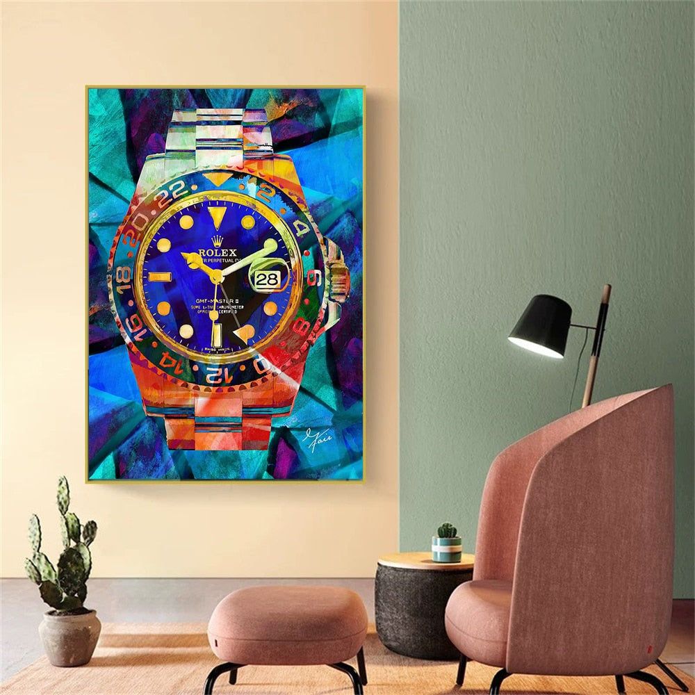 Arthia Designs - Diamond Rolex Graffiti Canvas Art - Review