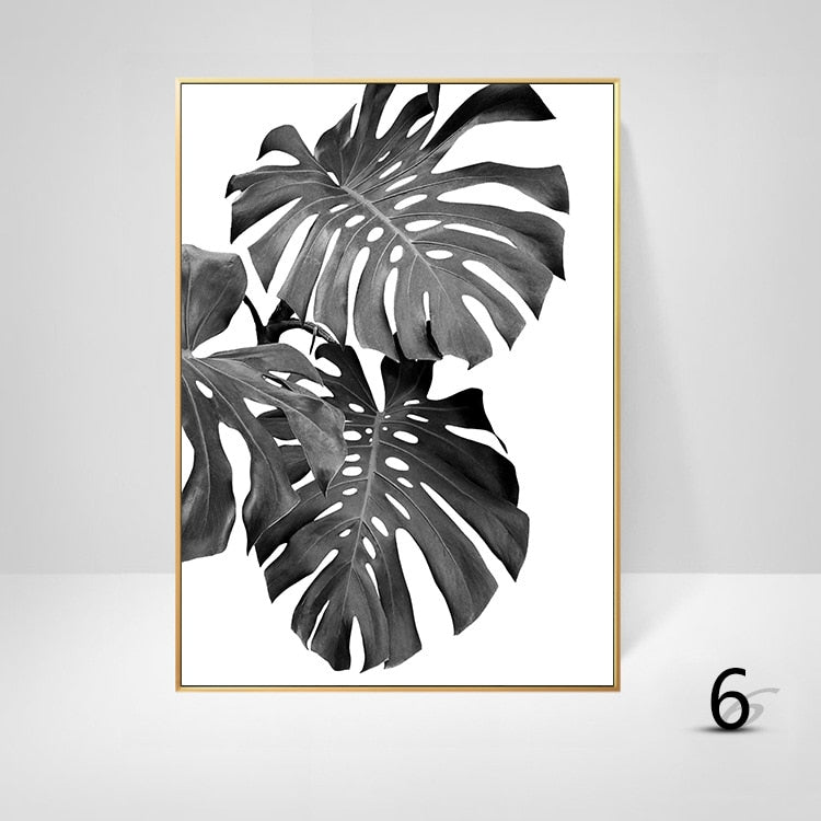 Arthia Designs - Black & White Palm Leaves Canvas Art - Review