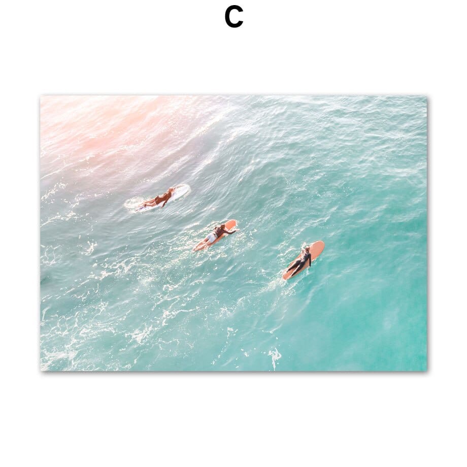 Arthia Designs - Sunny Beach Surfing Moments Canvas Art - Review