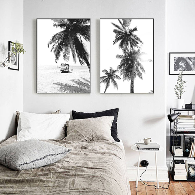 Arthia Designs - Black White Tropical Beach Canvas Art - Review