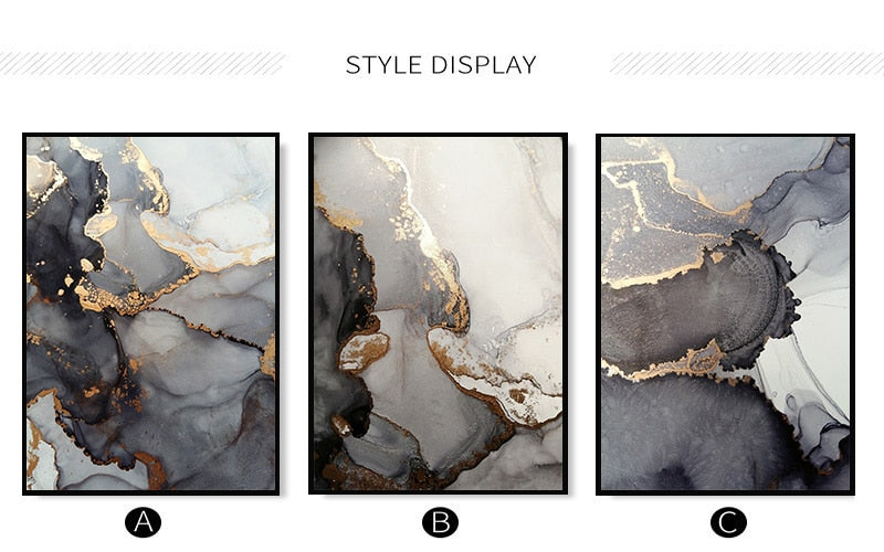 Arthia Designs - Abstract Luxury Black Ash Marble Canvas Art - Review