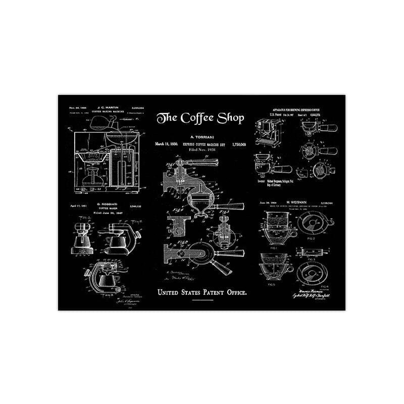 Arthia Designs - Classic Coffee Pot Blueprint Canvas Art - Review