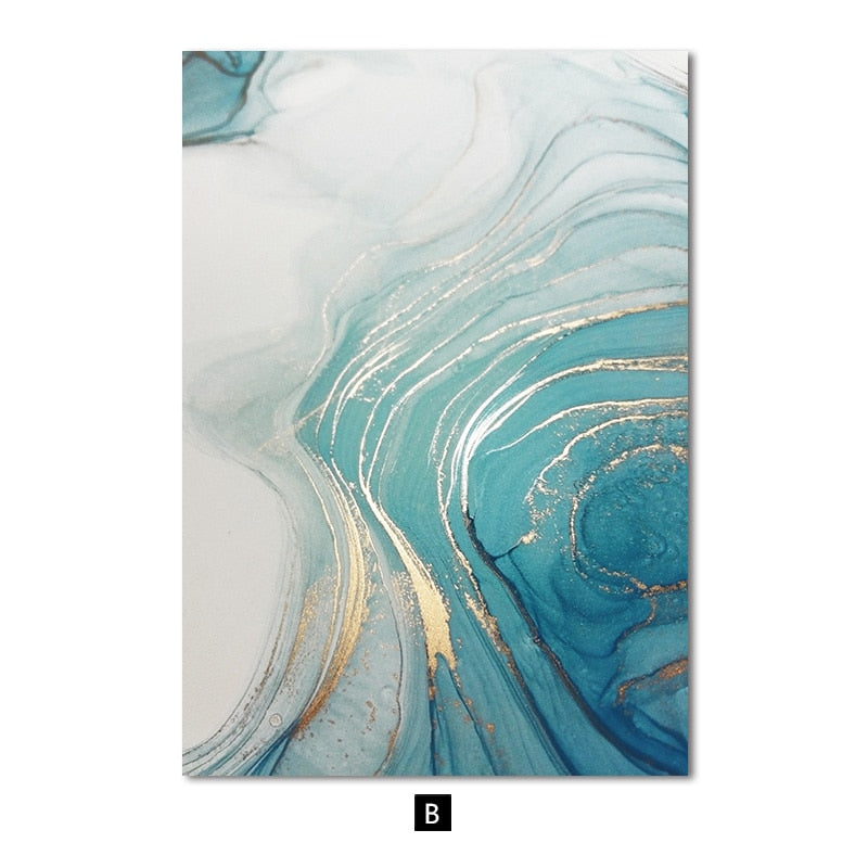 Arthia Designs - Abstract Luxury Blue Ocean Canvas Art - Review