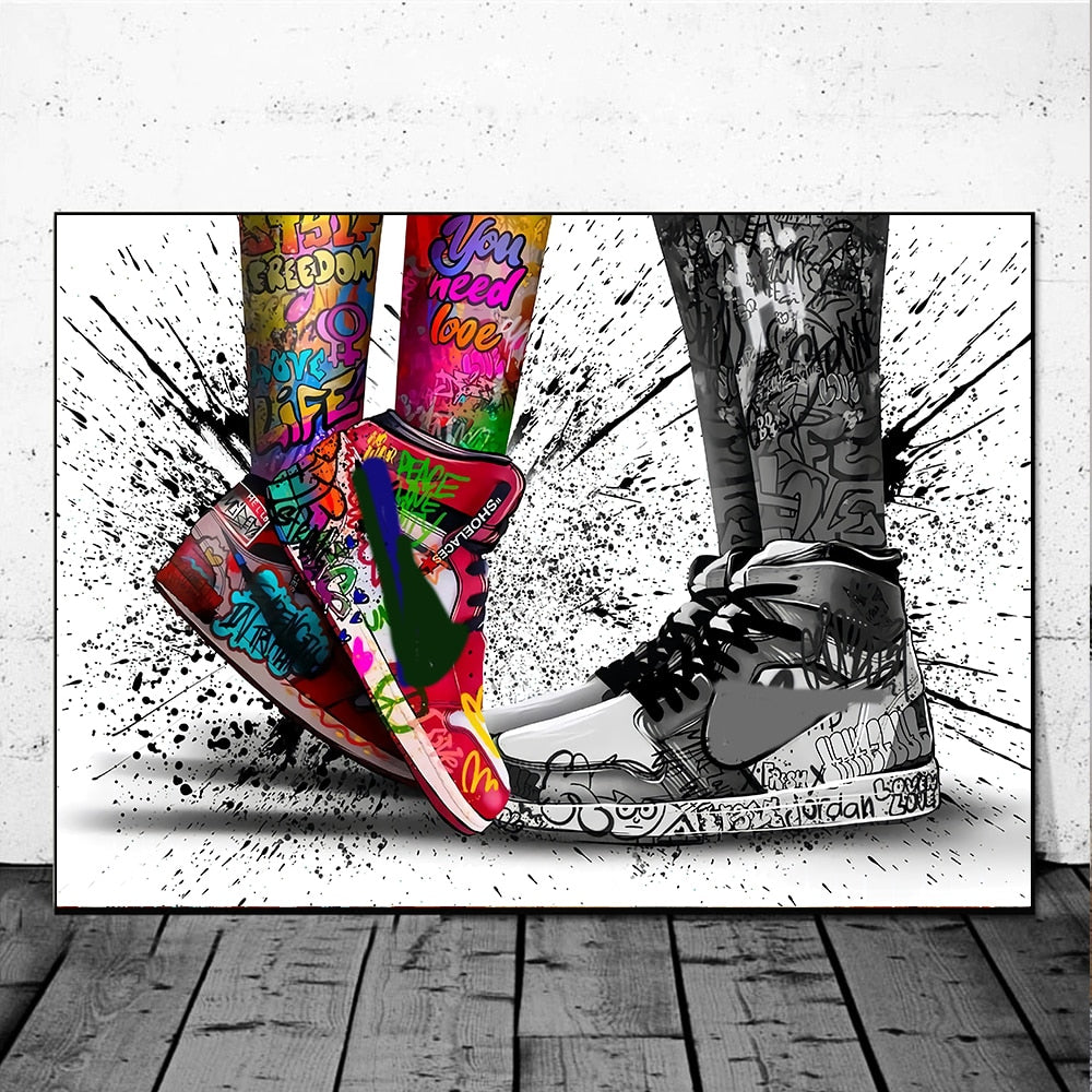 Arthia Designs - Couple Graffiti Sneakers Canvas Art - Review