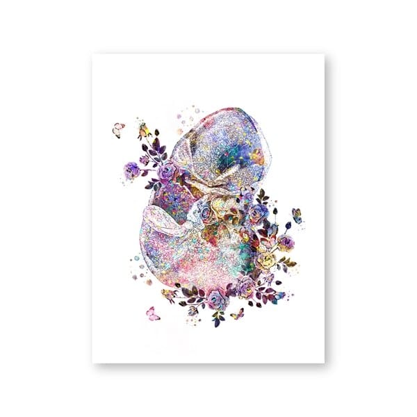 Arthia Designs - Floral Anatomy of Pregnancy Canvas Art - Review