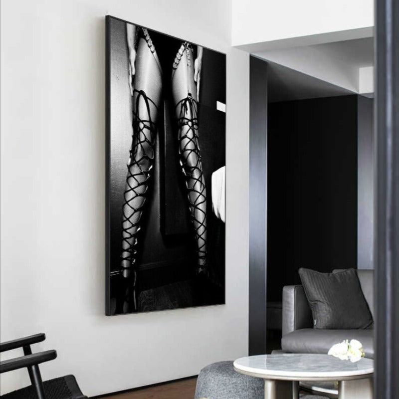 Arthia Designs - Black & White Sexy Legs Canvas Art - Review