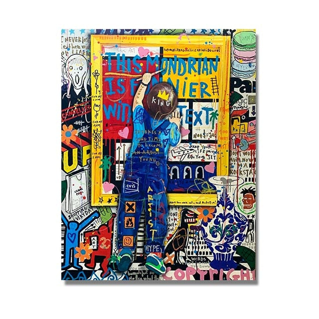 Arthia Designs - Banksy Gustav Klimt Graffiti 2 Canvas Art - Review