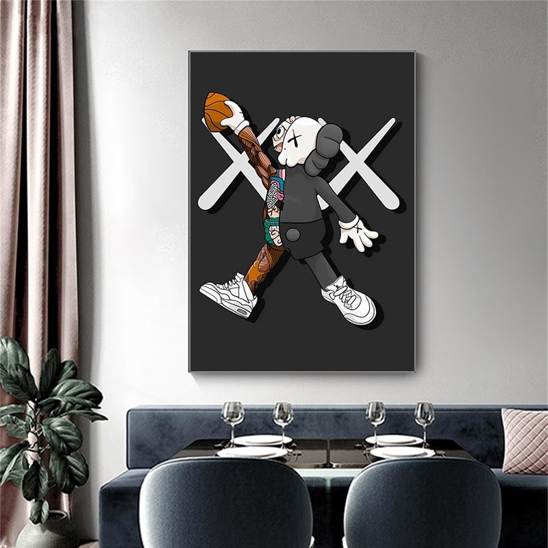 Arthia Designs - Fashion Cartoon Playing Basketball Canvas Art - Review