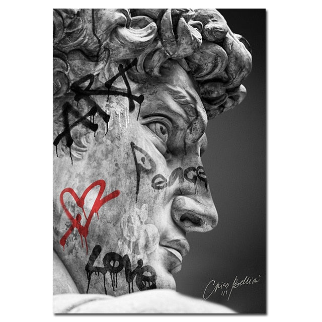 Arthia Designs - Graffiti David Head Sculpture Canvas Art - Review