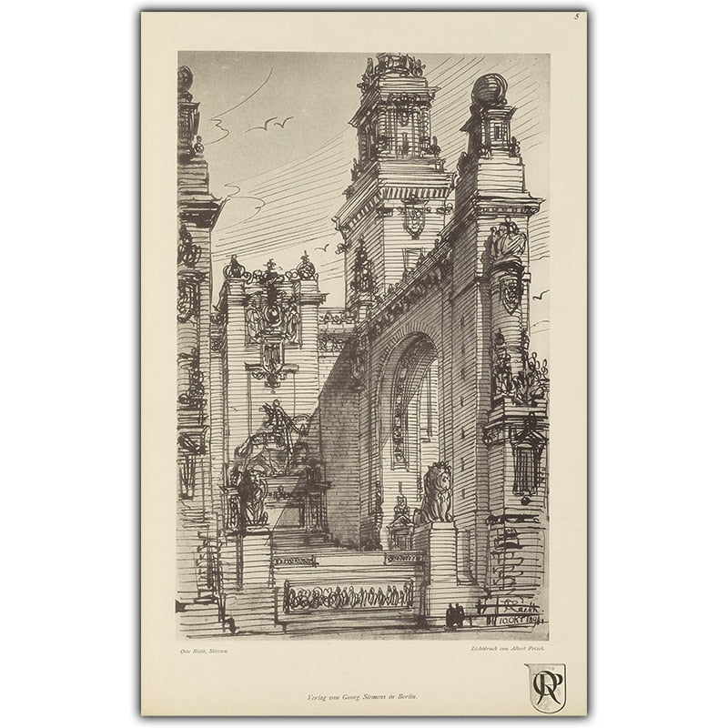 Arthia Designs - Vintage European Architecture Painting Canvas Art - Review