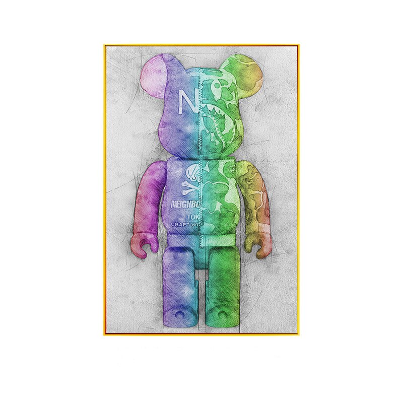 Arthia Designs - Colorful Street Fashion Bear Canvas Art - Review