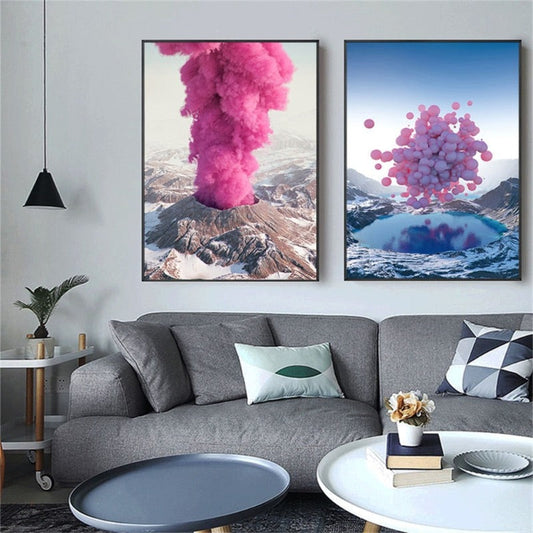 Arthia Designs - Balloon Volcano Eruption Canvas Art - Review