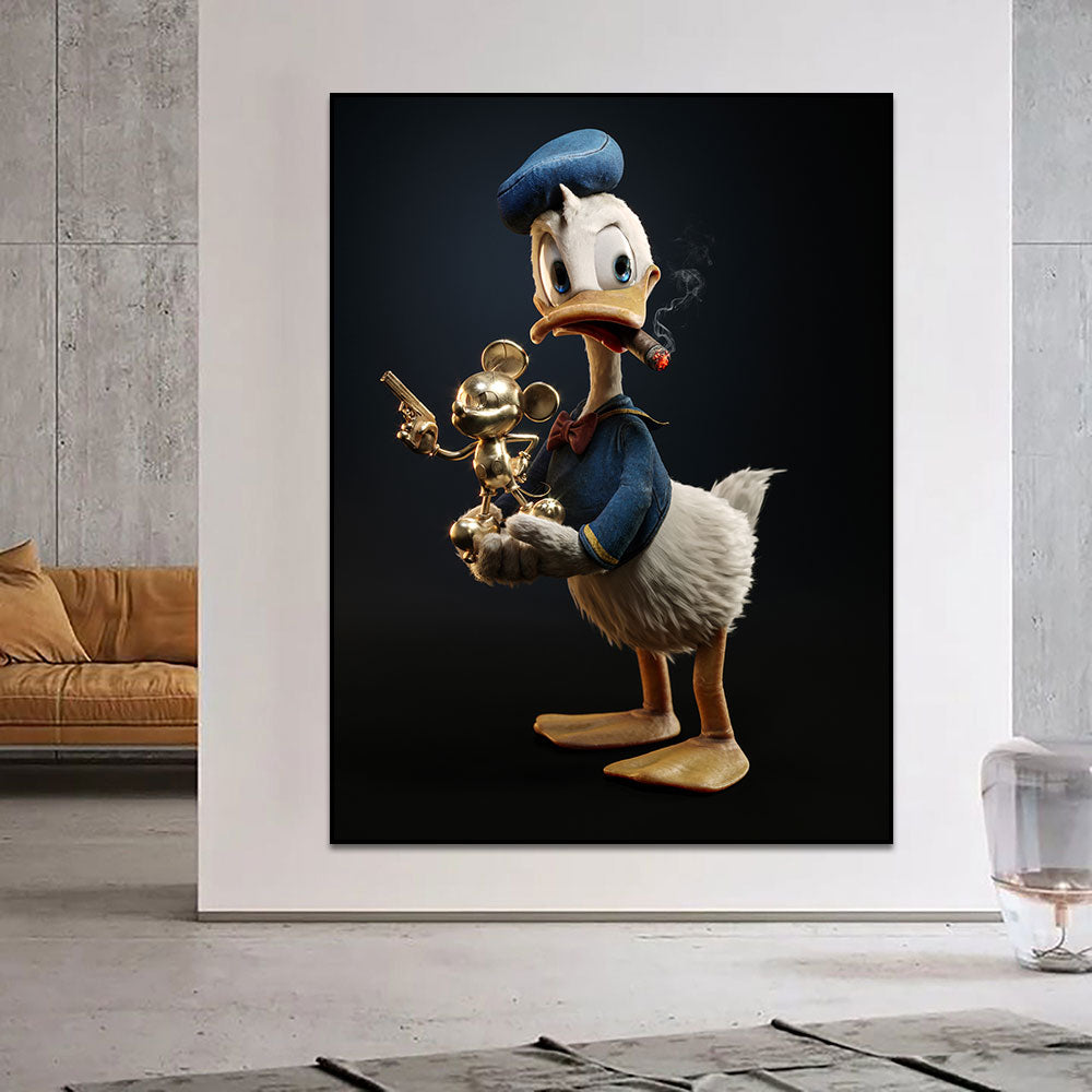 Arthia Designs - Donald Duck Smoking Cigar Canvas Art - Review