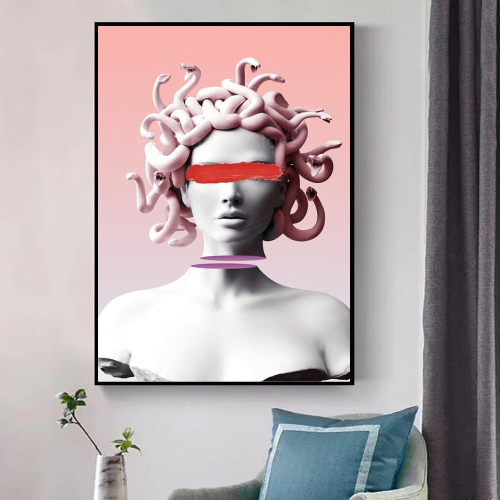 Arthia Designs - Medusa Vaporwave Sculpture Canvas Art - Review