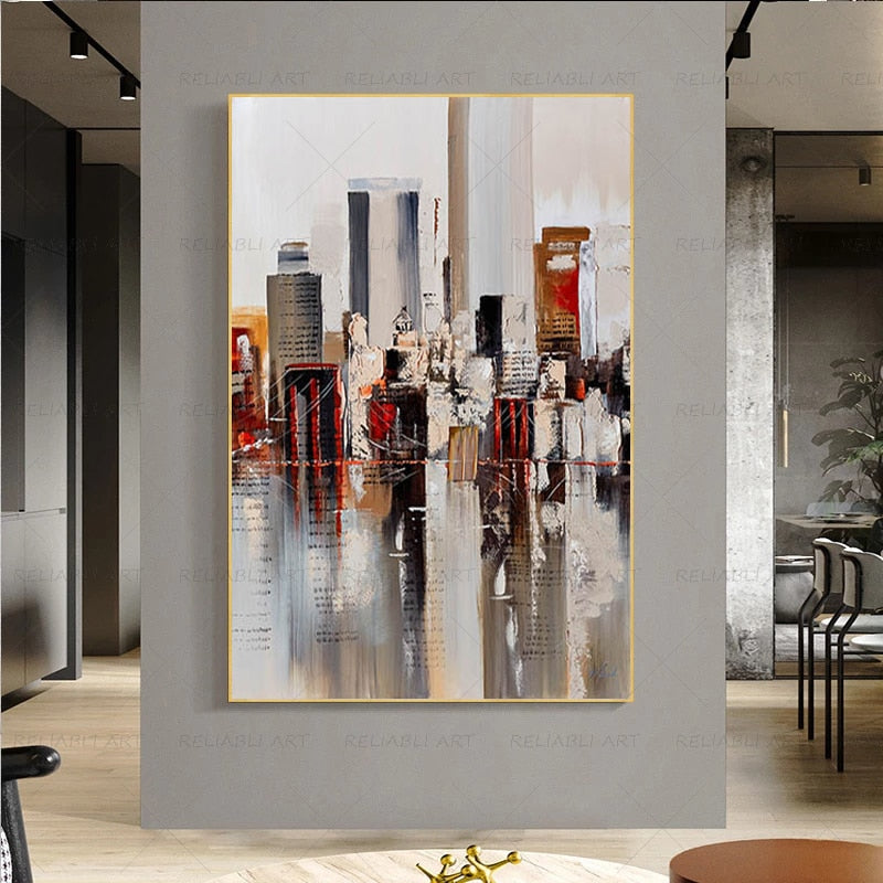 Arthia Designs - Abstract Rainy City View Canvas Art - Review