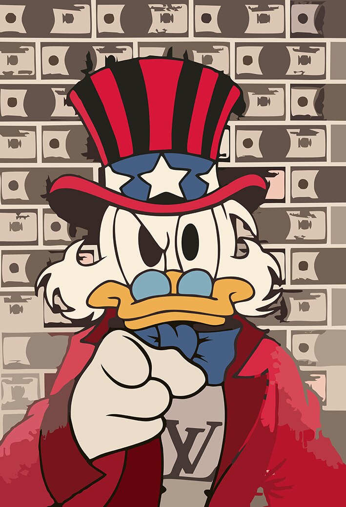 Arthia Designs - Money Loving Donald Duck Canvas Art - Review