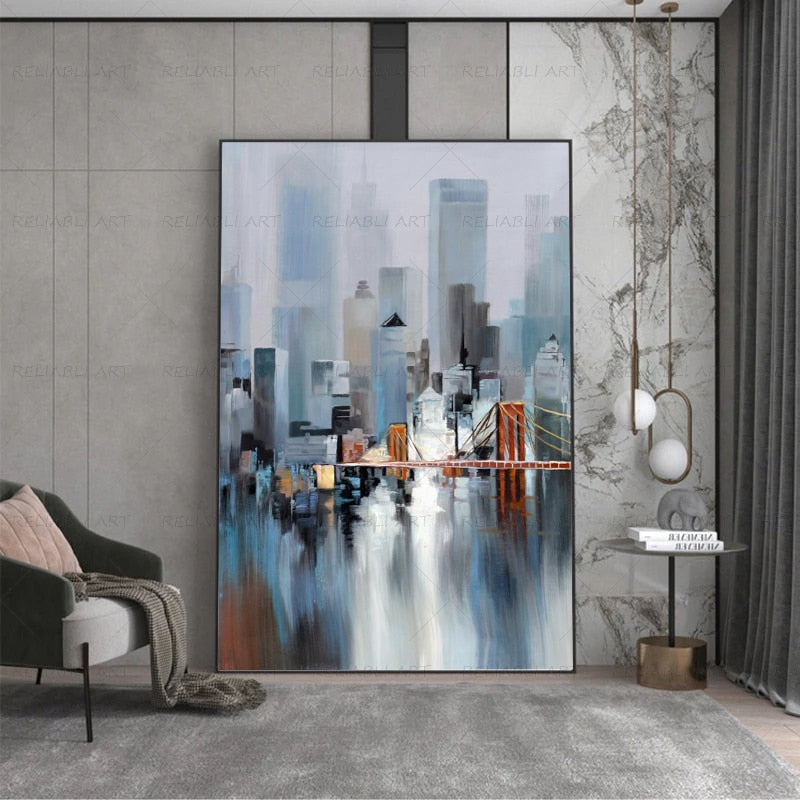 Arthia Designs - Abstract Rainy City View Canvas Art - Review