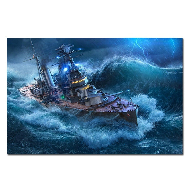 Arthia Designs - Bismarck Class Battleship Canvas Art - Review