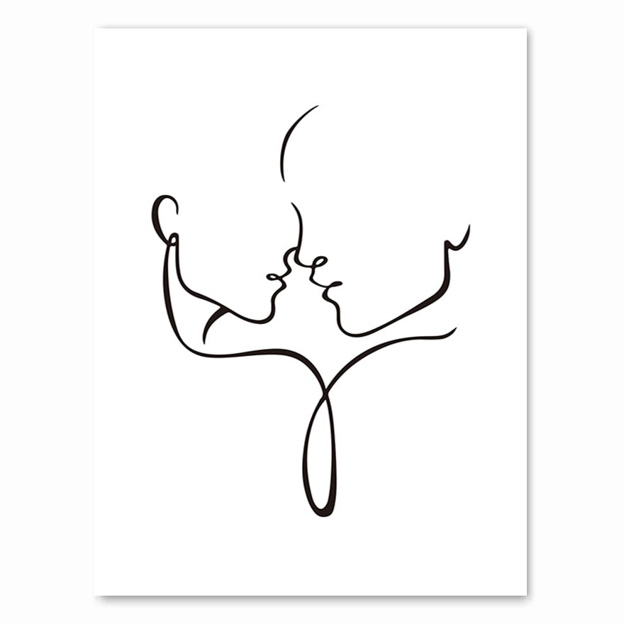 Arthia Designs - Abstract Figures Line Sexy Woman Canvas Art - Review