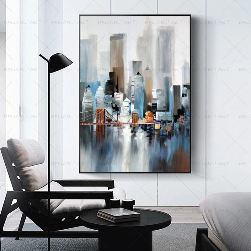 Arthia Designs - Abstract Rainy City View Canvas Art - Review