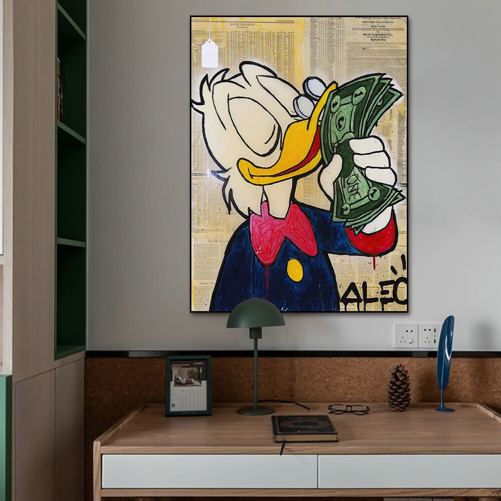 Arthia Designs - Money Loving Donald Duck Canvas Art - Review