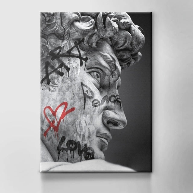 Arthia Designs - Graffiti Greek David Sculpture Canvas Art - Review