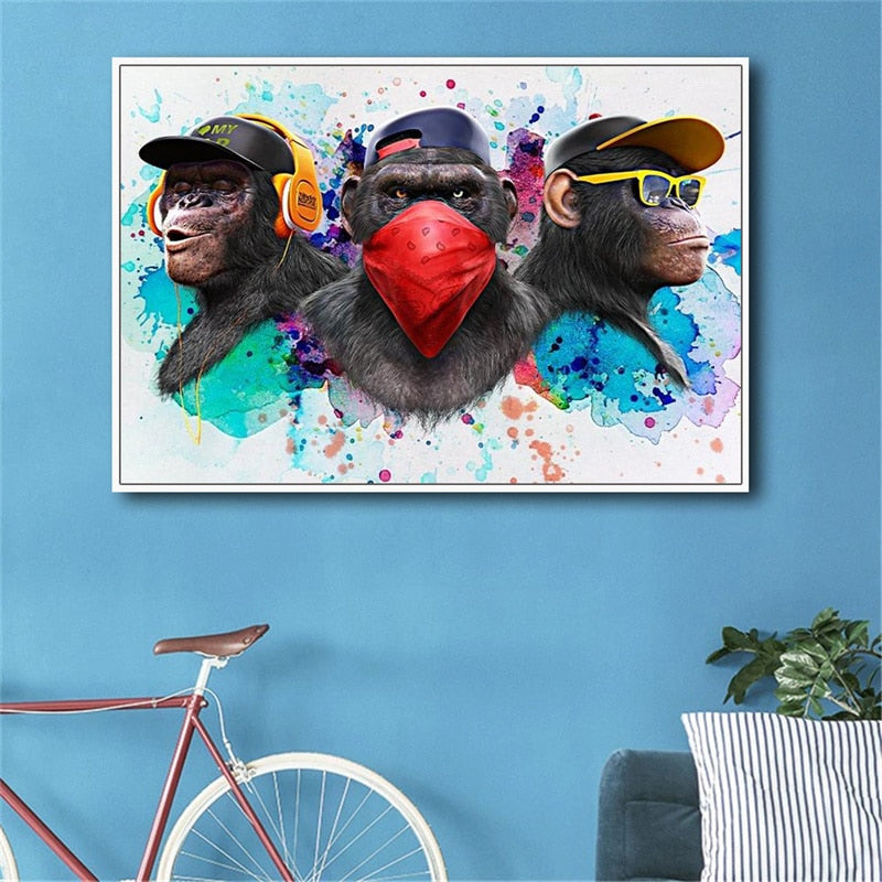 Arthia Designs - Graffiti Hip-Hop Monkeys Canvas Art - Review