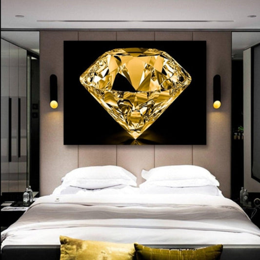 Arthia Designs - Golden Silver Diamond Canvas Art - Review