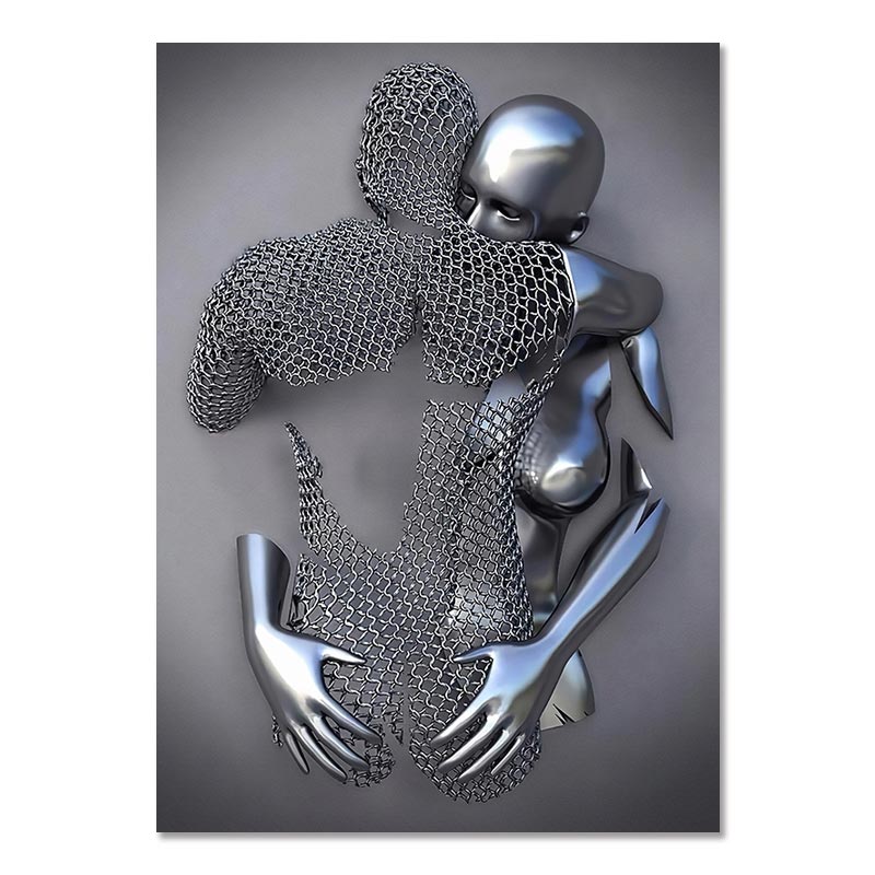 Arthia Designs - Abstract Sexy Couple Metal Figure Canvas Art - Review