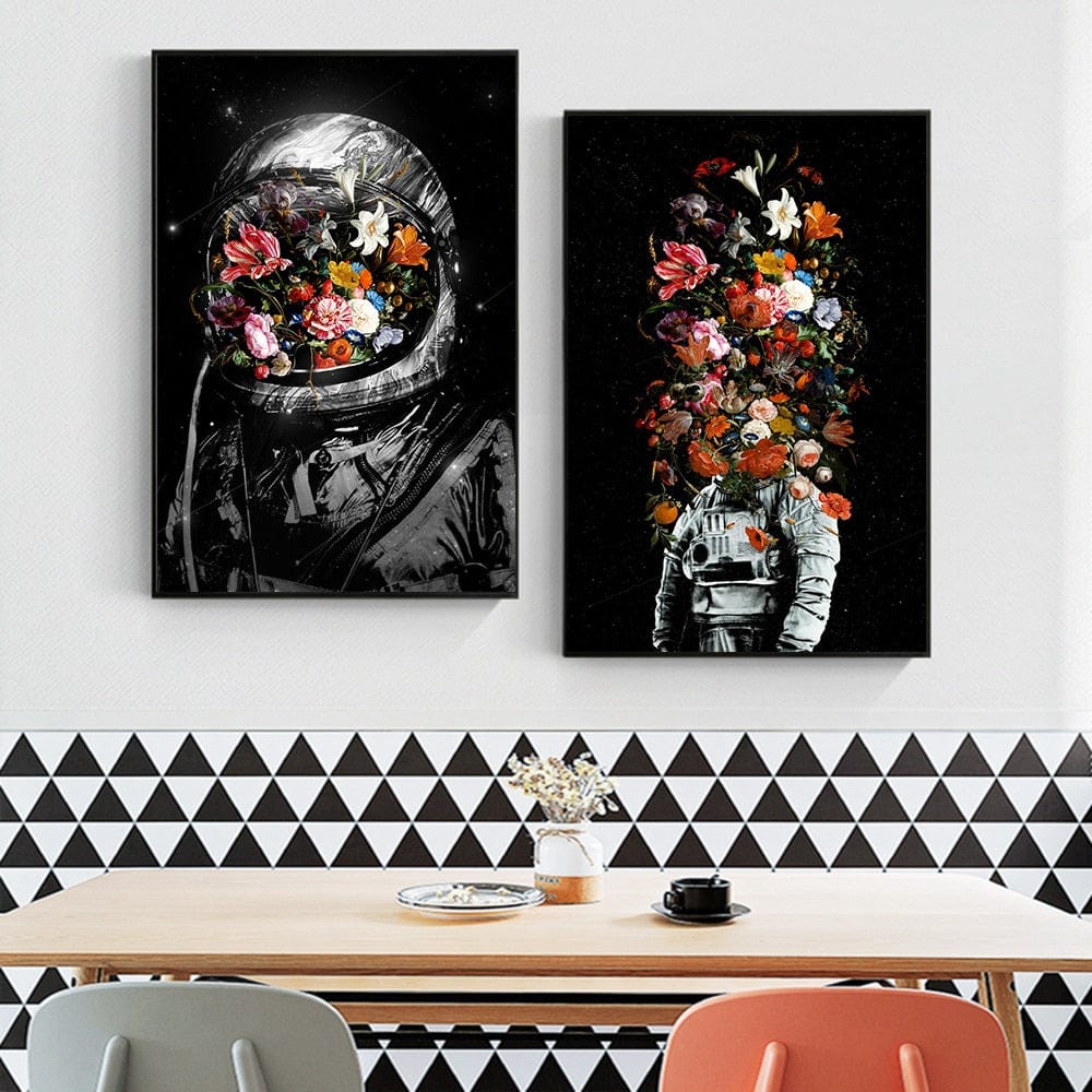 Arthia Designs - Astronaut Blooming Flower Canvas Art - Review