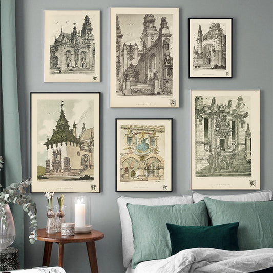 Arthia Designs - Vintage European Architecture Painting Canvas Art - Review