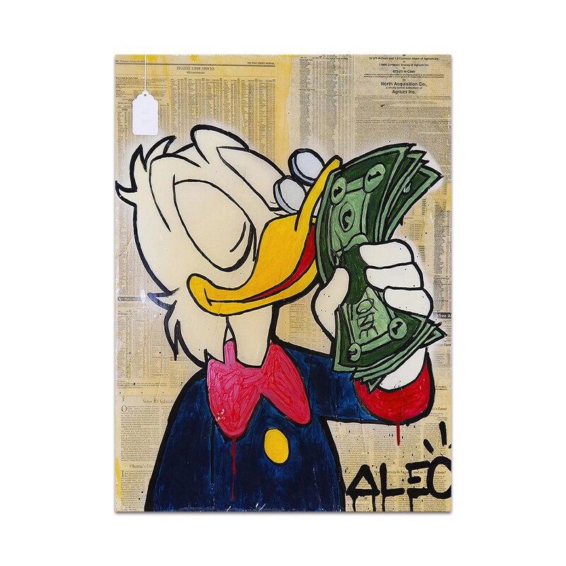 Arthia Designs - Money Loving Donald Duck Canvas Art - Review