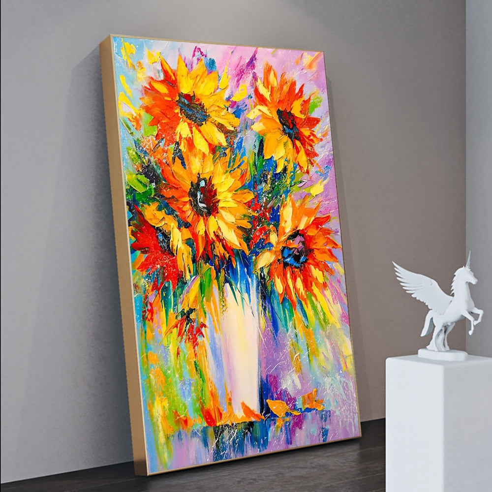 Arthia Designs - Colorful Floral Oil Painting Canvas Art - Review