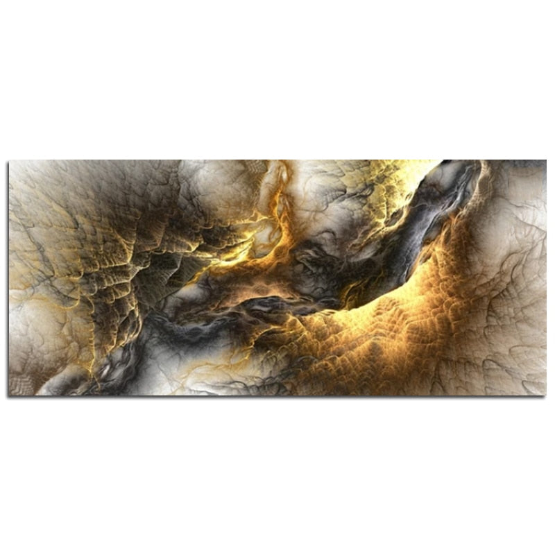 Arthia Designs - Abstract Grey Yellow Cloud Canvas Art - Review