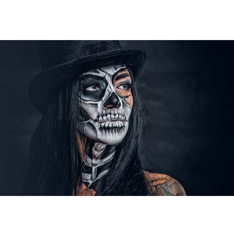 Arthia Designs - Skull Face Tattoo Girl Canvas Art - Review